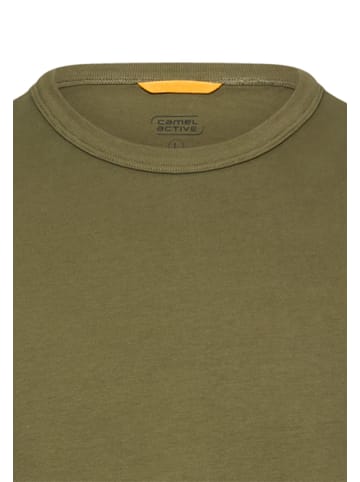 Camel Active T-Shirt mit Backprint in Olivgrün
