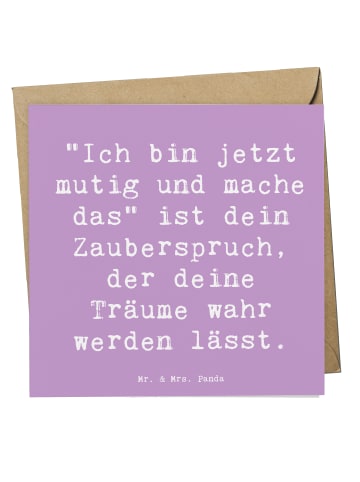 Mr. & Mrs. Panda Grußkarte Spruch Mutig zu sich selbst stehen mi... in Lavendeltraum