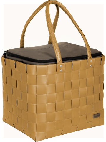 normani Flechtkorb mit großer Kühltasche in Gold