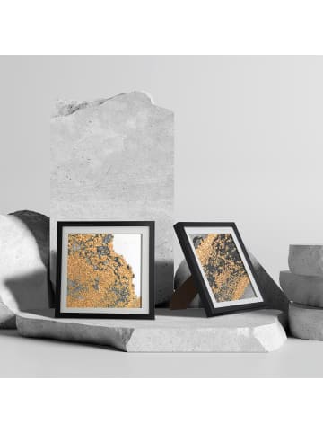 relaxdays 2 x Bilderrahmen in Schwarz - 25 x 25 cm