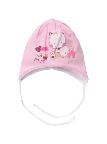 Aliap Babymütze Katze in rosa/pink