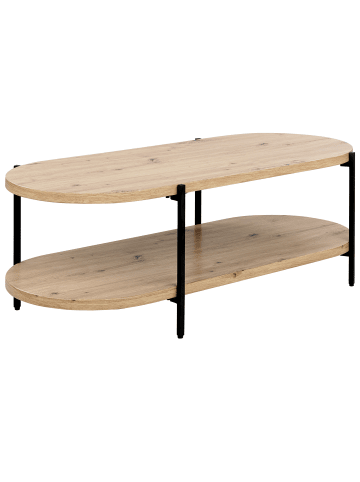 Beliani Couchtisch BALINGER in Braun/Schwarz - (W) 50 x (H) 45 x (L) 120 cm