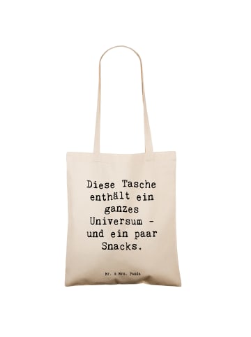 Mr. & Mrs. Panda totebag Spruch Tragetasche Universum mit Spruch in Creme