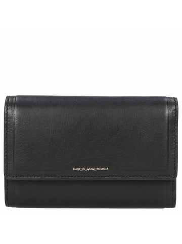 Piquadro GEA - Geldbörse 18cc 15 cm in schwarz