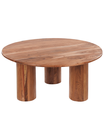 Beliani Couchtisch COLINA in Braun - (W) 80 x (H) 36 x (L) 80 cm