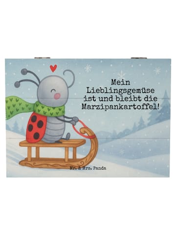 Mr. & Mrs. Panda Truhe Smörle Rodeln Design mit Spruch in Weiß