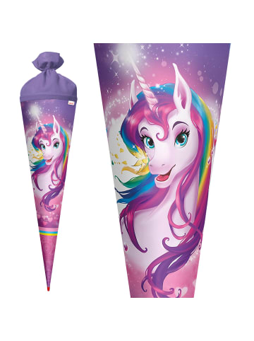 ROTH Schultüte groß Einhornportrait 70 cm in Rosa