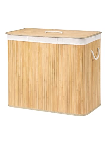 SONGMICS Wäschekorb Ronex in Naturfarben - (B)40 x (H)61 x (T)70 cm