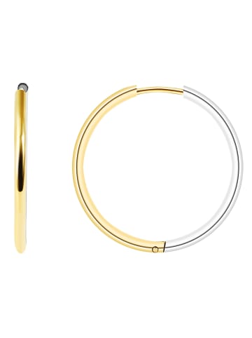 Adeliás Damen Ohrringe – Klappcreole aus Edelstahl in silber