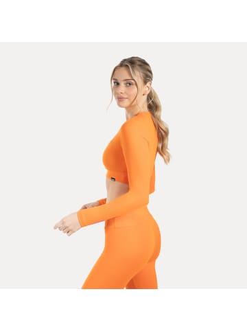 SMILODOX Crop Longsleeve Thalina in Orange