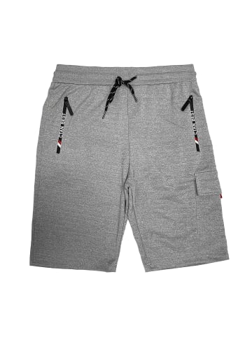 Max Men Trainings Schorts mit Cargo Tasche Kurze Sport Hose in Grau