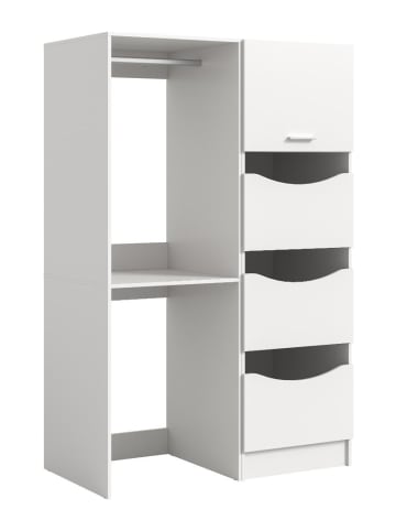 ebuy24 Waschmaschinenschrank Free (2-teilig) Weiß 126 x 68 cm