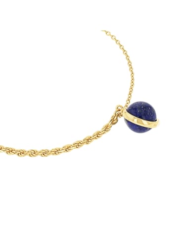 Amor Armband Silber 925, gelbvergoldet in Blau