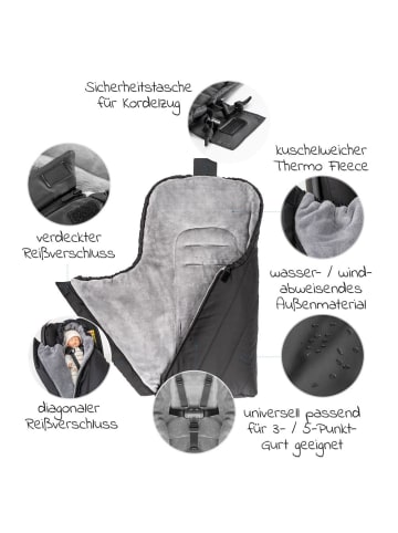 Zamboo Winter Fußsack Deluxe für Babyschale (Maxi-Cosi, in schwarz