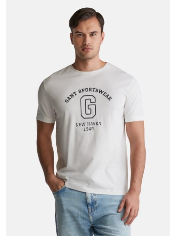 Gant Kurzarmshirt in beige