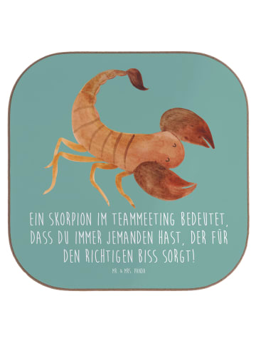 Mr. & Mrs. Panda Flaschenuntersetzer Skorpion Biss mit Spruch in Meeresbrise