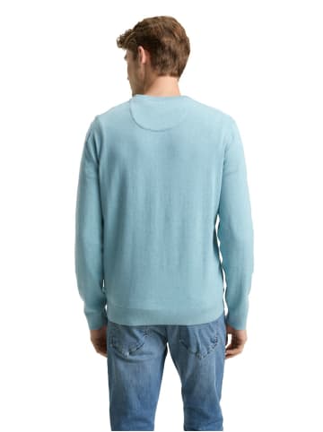 Tom Tailor Pullover BASIC CREWNECK KNIT in Blau