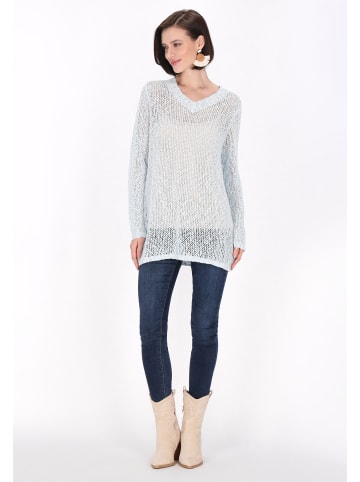 usha FESTIVAL Women Sweater in light blue multicolor