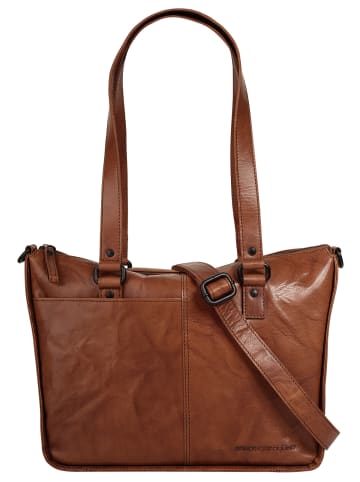 SPIKES & SPARROW Shopper echt Leder in cognac