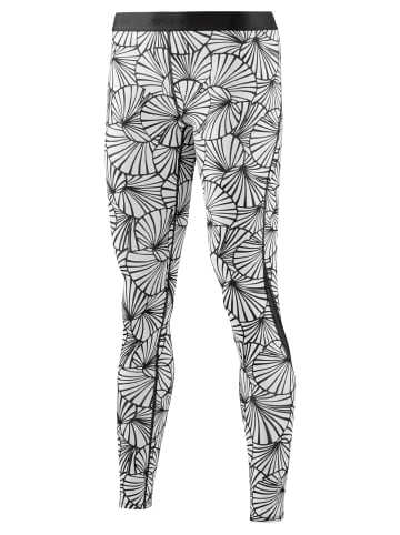 skins Kompressionshose DNAmic Long Tights in Graphic Sunfeather Black&White