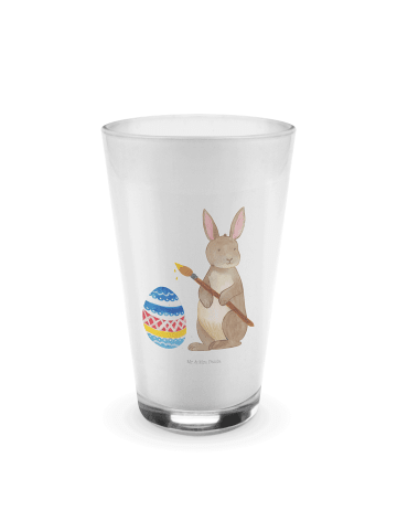 Mr. & Mrs. Panda Latte Macchiato Glas Hase Eier Malen ohne Spruch in Transparent