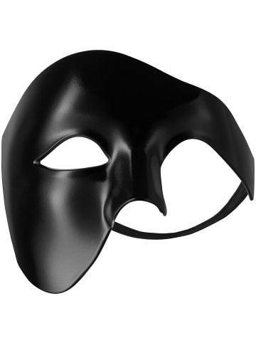 tectake Einfarbige Halbmaske in Einheitsgröße, schwarz