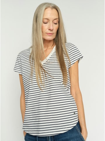 Mos Mosh T-Shirt MMKala in ecru marine