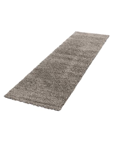 Teppich Boss Hochflor Teppich Lux Taupe