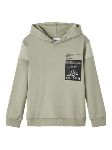 name it Hoodie Kapuzen Pullover Sweater NKMHAGNUS in Olive