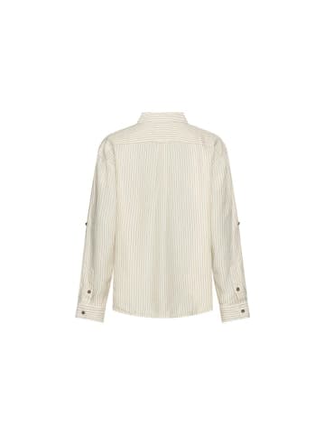 Camel Active Langarmbluse in sand- white