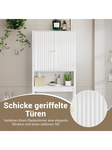 COSTWAY Toilettenschrank 60 x 23 x 168 cm in Weiß