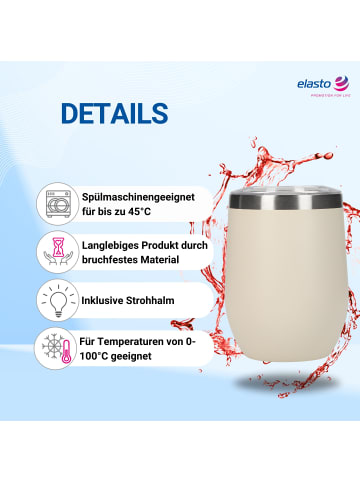 elasto Weinbecher "Vinova" in beige