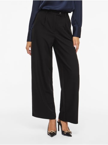 Vila Wide Leg Hose in Black Beauty