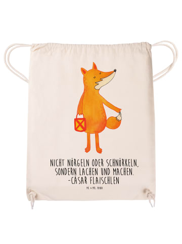 Mr. & Mrs. Panda Gymtasche Fuchs Laterne mit Spruch in Creme