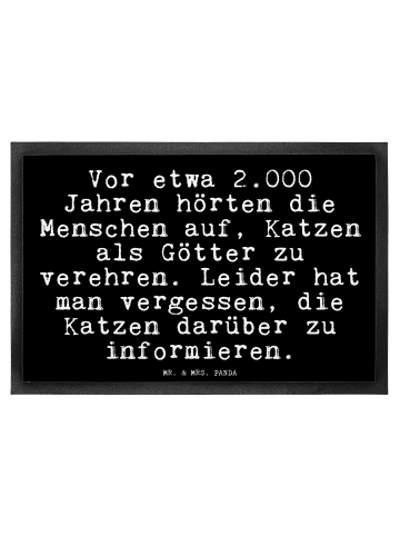 Mr. & Mrs. Panda Fußmatte Vor etwa 2.000 Jahren... mit Spruch in Schwarz