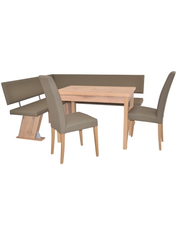 möbel-direkt 4tlg. Eckbankgruppe Schenkelmaß 150x182 cm in taupe