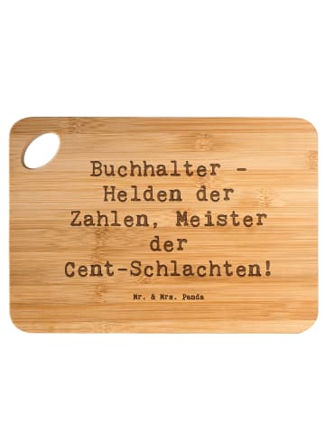 Mr. & Mrs. Panda Frühstücksbrettchen Spruch Buchhalter Helden mi... in Braun