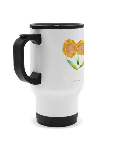 Mr. & Mrs. Panda Kaffeebecher Blume Sonnenblume ohne Spruch in Weiß