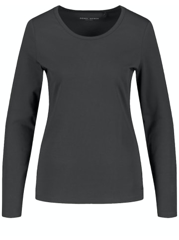 Gerry Weber Basic Langarmshirt mit Stretchkomfort in Schwarz