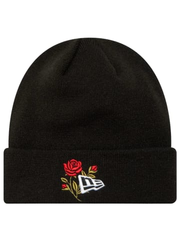 NEW ERA New Era Rose Icon Cuff Knit Beanie Hat in Schwarz