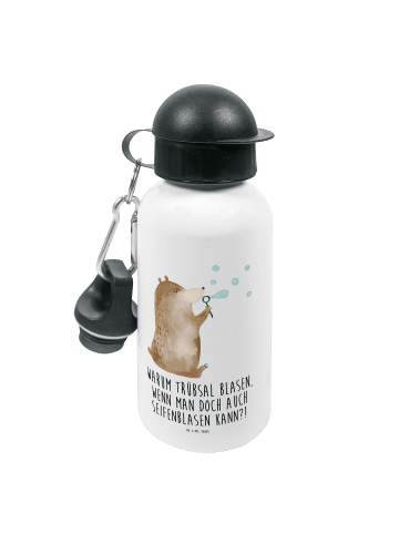 Mr. & Mrs. Panda Wasserflasche Bär Seifenblasen mit Spruch in Weiß