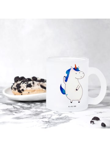 Mr. & Mrs. Panda Kaffeetasse Einhorn Mann ohne Spruch in Transparent