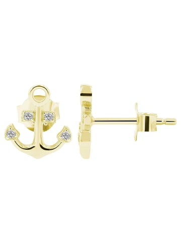 Adeliás Damen Ohrringe – Ohrstecker aus 925 Silber in gold