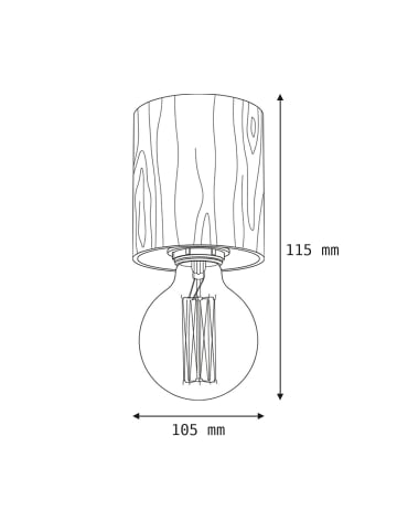 Licht-Erlebnisse Deckenlampe Ø 10.5 x (H)11.5 cm in Weiß