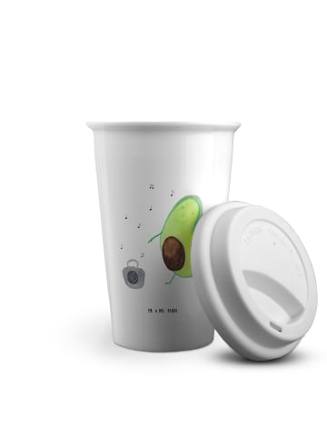 Mr. & Mrs. Panda ToGo Kaffeebecher Avocado Tanzen ohne Spruch in Weiß