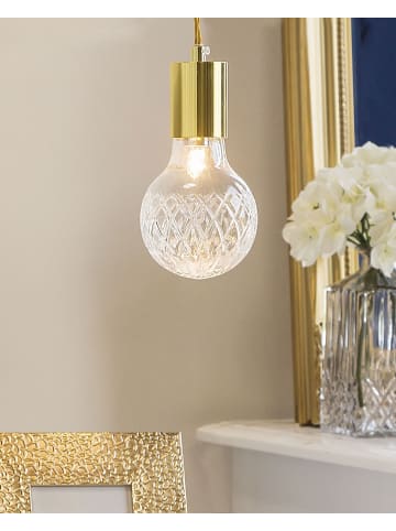 Beliani 2er-Set Pendelleuchten ANZA in Gold/Transparent