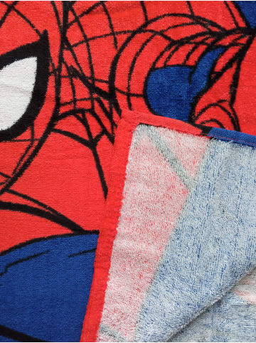 Spiderman Marvel Spiderman Badeponcho Handtuch Badetuch mit Kapuze 50 x 100 cm in blau/rot