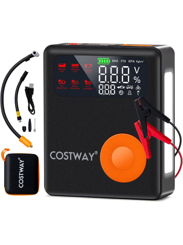 COSTWAY Elektrische Luftpumpe 12V 2000A in Schwarz