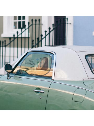 Mr. & Mrs. Panda Auto Sonnenschutz Igel Blumen mit Spruch in Gelb Pastell