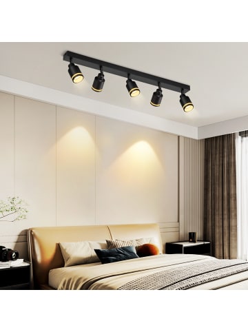 ZMH Deckenleuchte in schwarz Modern 5-flammige GU10 Deckenspot